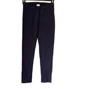 Hanna Andersson girls navy blue elastic waist leggings, size 10/12
